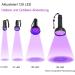 128 LEDs UV Flashlight with Protective Glasses - 395nm UV Light for Detecting Scorpions Pet Urine & Counterfeit Money - Buy Online on GoSupps.com