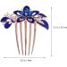 OSALADI Crystal Bride Wedding Hair Comb Blue Flower Bridal Hair Comb Rhinestone Crystal Clip Bridal Hair Accessories for Women Ladies Wedding - Buy Online on GoSupps.com