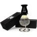 Premium Synthetic Hair Razor Brush with Black Handpiece & Stand - Perfect Gift for Brothers! - Buy Online on GoSupps.com