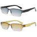 Vevesmundo sun reading glasses men women semi -brown plastic rectangular reading aid.