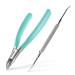MR.GREEN Toenail Clippers Stainless Steel Ingrown Nail Cutter Thick and Hard Nails Pedicure Manicure Tools (Green+Nail Remover)
