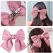 1 Psc Pink Bow Hair Clips Satin Vintage Solid Color Bowknot French Barrette Hair Bows for Girls for Hair Clip and Accessories for Women Girls Hair Barrettes Scrunchies Accessories - Buy Online on GoSupps.com
