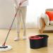 360 Degree Spin Mop Floor Cleaning System Stainless Steel Dry Basket for Home Office and Kitchen to pursue happiness - Buy Online on GoSupps.com