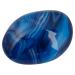 MookaiTedecor Nature Nature Gemsteine drumstone Hand flattering polished palm pocket energy -stone healing crystal for reiki ornaments decoration blue agate