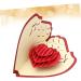 LALAFINA 3d Love Heart Wedding Invitations Paper Valentines Day Greeting Card Women Birthday Party Invitation Creative Gift Card 3d Blessing Card 15c Red Manual Memory Card - Buy Online on GoSupps.com