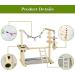 Olpchee Bird Playground Parrot Playstand with Feeder Cups, Toys, and Tray - Wooden Perch Gym for Cockatiel, Parakeet - Buy Online on GoSupps.com