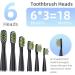 SARMOCARE Electric Toothbrush for Adults & Kids - 40000 VPM 2 Min Timer Waterproof Slim Travel Case & 6 Brush Heads - Rechargeable Sonic Toothbrush - Black - Buy Online on GoSupps.com