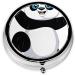 Pandas Printed Mini Round Pill Box - 3 Compartment Organizer for Travel & Home | Portable Medicine Case - Buy Online on GoSupps.com