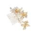 Didiseaon Wedding Hair Clip Vintage Comb Crystal Comb Attractive Hair Comb Ear Tape Bridal Hair Comb Crystal Hair Comb Leaf Hair Comb Hair Pin Bride Metallic Line Jewelry