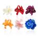 5 Pieces Of Artificial Flower Hair Clips 1 Piece Of Rose Brooch Flower Hair Clips For Women Hawaiian Hair Clips Hair Decorations Flower Girl Hair Accessories Bridal Hair Accessories
