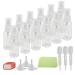 Kakoo 18th Beauty atomizer set 12x 30ml spray bottle transparent plastic perfumer sprayer cosmetics bottles for trips with 3 funnel + 3 meter pipette + etiquette