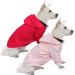 Hualisiji hooded sweater for dogs dog sweater small dogs chihuahua clothing puppy dogs hoodie warm and light with a soft texture easy to wear and light colors (L pink+red) L 2PCs pink+red