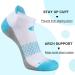 eallco Women's Ankle Socks 6-Pack | Running Athletic Cushioned Sole Socks | Black, Size 6-10 - Buy Online on GoSupps.com