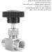 Water/Gas/Oil Flowing Regulation Stainless Steel BSPP Female Thread Straight Needle Valve for Water Gas Oil Transmission(Black Handle 1/4in) - Buy Online on GoSupps.com