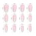 72 Short Coffin False Nails Set - Full Cover Press On Tips in Pink, Green, and Black - Acrylic Stick On Short Nails for Women and Girls - Buy Online on GoSupps.com