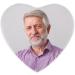 Qchomee Personalized Ceramic Photo Picture Frame Porcelain Portrait Plaque for Headstone Graves Indoor Monument Ornament Color Oval Memorial Tile Dad Mam Pet Dog Cat Heart-shaped - 5x4.7in - Buy Online on GoSupps.com