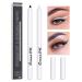 KARNAR 2 Pcs Black + White Eyeliner Pencil  Professional Mechanical Eyeliner Pencil  Eye Brightener  Color Stay Eye Makeup with Built-in Sharpener  Waterproof Longwearing with Ultra-Fine Tip. 03. White + Black