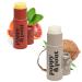 Poppy & Pout Jumbo Lip Balm 2 Pack All Natural Lip Balms & Moisturizers Hydrates with Beeswax Vitamin E Organic Coconut Island Coconut & Blood Orange