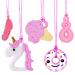 Sensory Chew Necklaces for Girls, 5 Pack Autism Teething Necklace Chew Toys Sensory for Kids with ADHD or Special Need, Silicone Chewable Necklaces Reduces Chewing Fidgeting for Children Adults Chewer