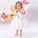Baby Toddler Bridesmaid Flower Girl Dress | Sleeveless Bowknot Tutu | Wedding Pageant Prom Gown 6-12 Months - White - Buy Online on GoSupps.com