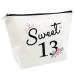 Sweet Thirteen Gifts for Teen Girls - 13th Birthday Ideas, Makeup Bag for Best Friend or Daughter - Buy Online on GoSupps.com
