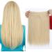 16 Inch Invisible Wire In Hair Extensions Synthetic Straight One Piece Secret Wire String Hairpiece - Bleach Blonde(Weight:90g)