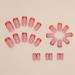 24Pcs Short Square Nude Pink French False Nails - Elegant Glossy Ballerina Design for Women & Girls | Acrylic Full Cover Press-on Nails for Manicure Decoration - Buy Online on GoSupps.com
