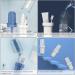 Dzmuero Toothbrush Etui - Portable 2-in-1 Travel Case & Storage | Blue & White Toothbrush Cup for Home & Travel - Buy Online on GoSupps.com