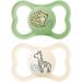 MAM Air Soothers 6+ Months (Pack of 2) Baby Soothers with Sterilisable Travel Case Baby Essentials Cream (Designs May Vary) Cream 1 6+ M Soother