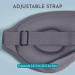 Memory Foam Sleep Mask with Blinkable Light Blocking-Adjustable Contoured Eye Cover for Men and Women-Gray - Buy Online on GoSupps.com