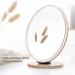YOOMEISHALY Wooden 360-degree Rotating Desk Makeup Mirror - Portable Single-Sided Design for Bedroom & Bathroom - Buy Online on GoSupps.com