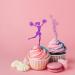 Cheerleaders Cupcake Toppers Gymnast Girl Cake Decor Colorful Glitter Cake Decorations for Baby Shower Cheer Team/Gym Theme Birthday Party Supplies - 24pcs - Buy Online on GoSupps.com