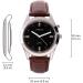 Montre Parlante Analogique avec Alarme Annonce de l'heure et Date en Fran ais Pour Aveugle et Les Personnes Malvoyant Cadran Noir (Bracelet Cuir Marron TFSW-2004C) - Buy Online on GoSupps.com