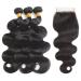 Brazilian Body Wave 3 Bundles with 12 Inch Closure - 100% Unprocessed Human Hair Weave - Natural Color - Free Part Lace Closure - 14 16 18 - Buy Online on GoSupps.com