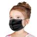 Kids Face Mask Disposable Black 50 Pcs Wanwane Ages 4-12 Childrens Breathable Safety Toddler Face Masks