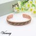 Vicmag Copper Bracelet for Men & Women - Magnetic Therapy 99.9% Pure Copper Adjustable Size Gift Box Included - Woven Three-Color Design - Buy Online on GoSupps.com