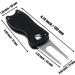 Mcredy Metal Foldable Golf Divot Repair Tool with Pop Up Button - Stainless Steel, Portable Black - Buy Online on GoSupps.com