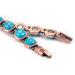 Enercoppex 99.99% Pure Copper Magnetic Bracelet for Arthritis Relief | 3500 Gauss Turquoise Therapy Jewelry for Women - Buy Online on GoSupps.com