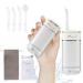 Travel Water Flosser Braces Cleaner Portable Water Flosser Mini Water Flosser Oral irrigater Dental Flosser for Kids Adult Gums Care Standard White