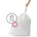 simplehuman Code M Custom Fit Drawstring Trash Bags - 100 Count, 45L / 11.9 Gallon, White - Buy Online on GoSupps.com