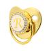 SUNGOOYUE Golden Baby Pacifier | 26 Letters Silicone Bling Pacifier with Clips for 6-18 Months - Buy Online on GoSupps.com