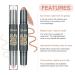 10 Colors Dual-Ended Highlight and Contour Stick - Color Corrector Concealer Contouring Makeup Wonder Stick - Buy Online on GoSupps.com