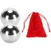 Pair of Stainless Steel Baoding Balls - 3.5cm Hand Massage Balls for Wrist Flexion & Flexible Stretching - Premium Handball Fitness Set - Buy Online on GoSupps.com