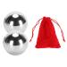 Stainless steel-Baoding ball set stainless steel handball fitness set stress relief baoding balls for strength and flexibility training joint health exercises