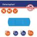 Detectaplast Blue Waterproof Metal Detectable Plasters - 100 Strips, 25x72 mm - Ideal for Catering First Aid Kits in Food Handling Environments - Buy Online on GoSupps.com