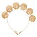 Metal Seashell Headband Faux Pearl Wedding Hairband Elegant Bridal Headwear Gold Mermaid Headpiece Beach Wedding Hair Accessories