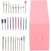 HURRISE Nail Bits Displayer Organizer Nail Drill Bits Holder 30 Holes Drill Bit Holder For Nails Display Organizer Dustproof Cover Mini Nail Bits Holder with Storage Box - Buy Online on GoSupps.com