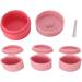 Silicone Travel Makeup Containers Silicone Cream Jars with Spoon 12ml Proof Portable Refillable Empty Ornaments Pills for Outdoor Use (Pink) - Buy Online on GoSupps.com