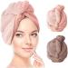 PiniceCore Hair Towel Wraps - 2 Pack Quick Dry Turban for Curly & Thick Hair | Anti-Frizz Microfiber Towel - Buy Online on GoSupps.com