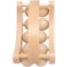 Saluaqui Wooden Massage Roller with 10 Pearls - Handheld Massager for Back Neck Foot & Deep Tissue Muscle Relief - Buy Online on GoSupps.com